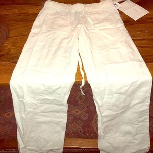White beach pants. They are new just wrinkled